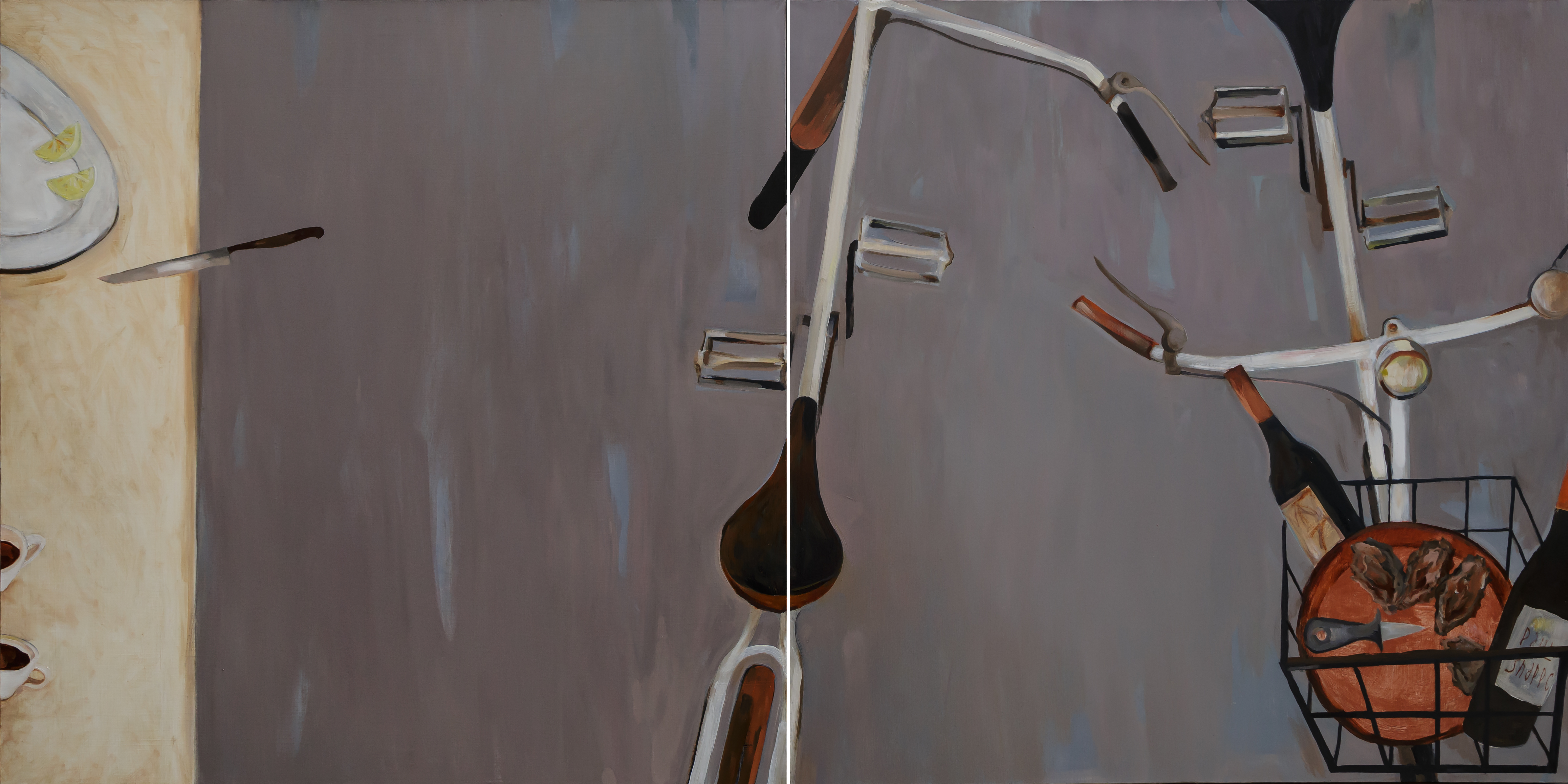 wet pavement canvas.oil 200х100cm