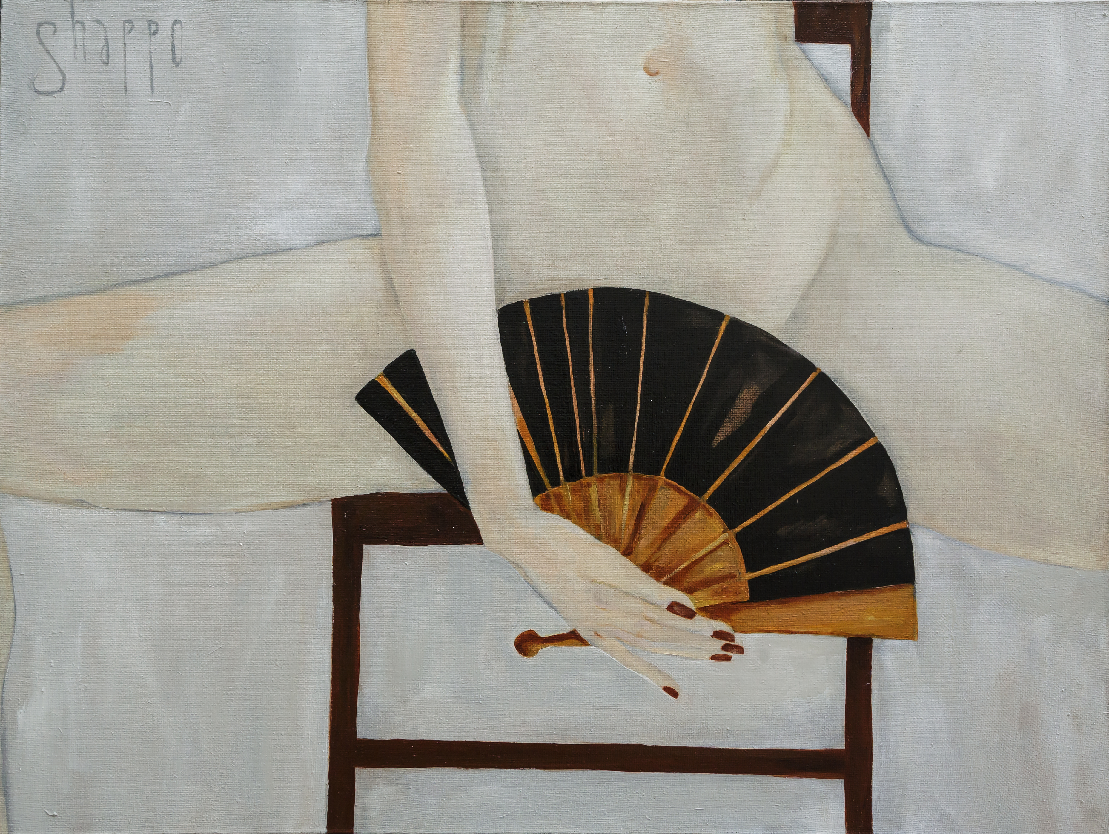 A fan from Laos canvas.oil  80х60cm