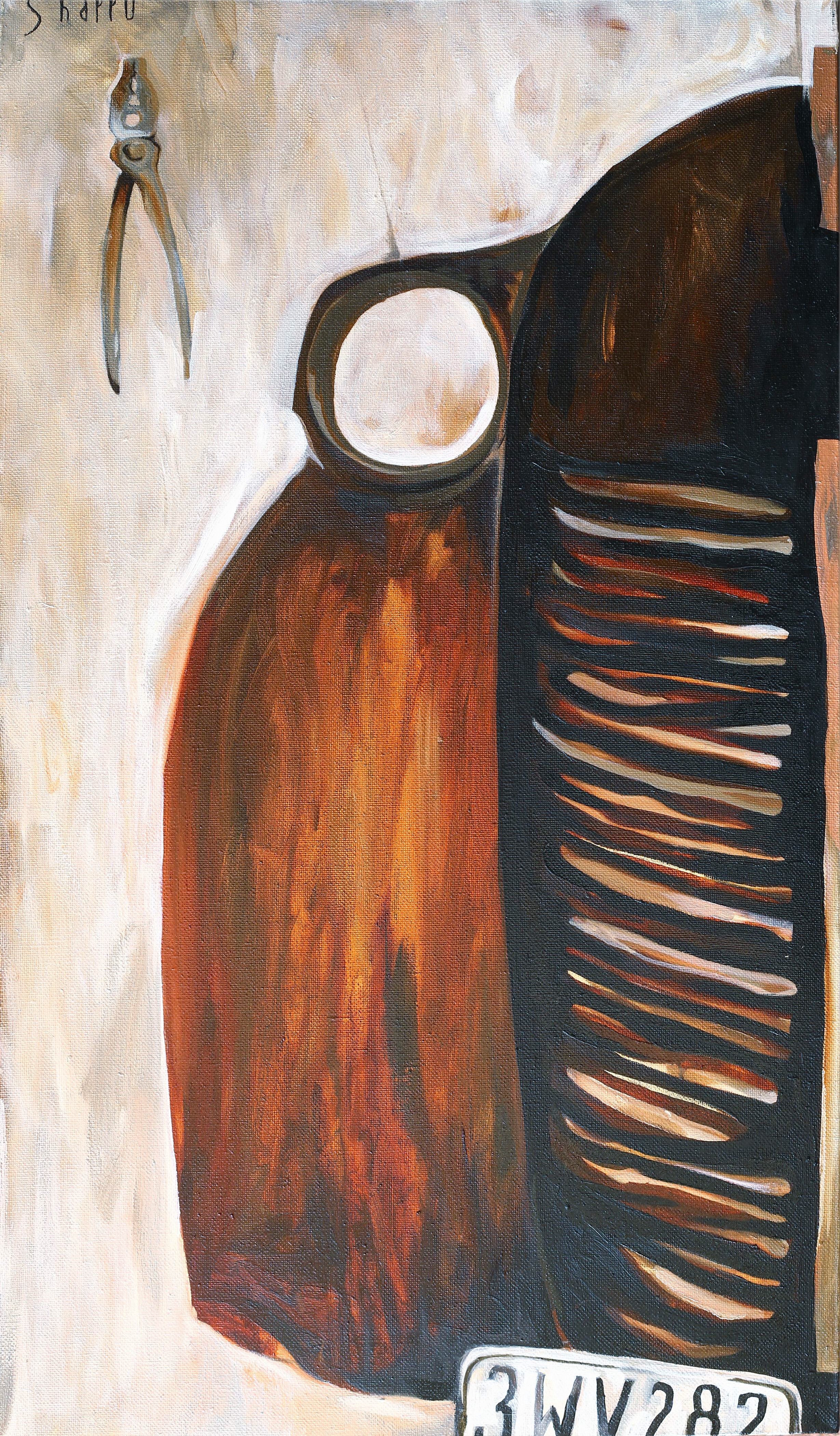 GARAGE. canvas. oil. 120X70 cm.