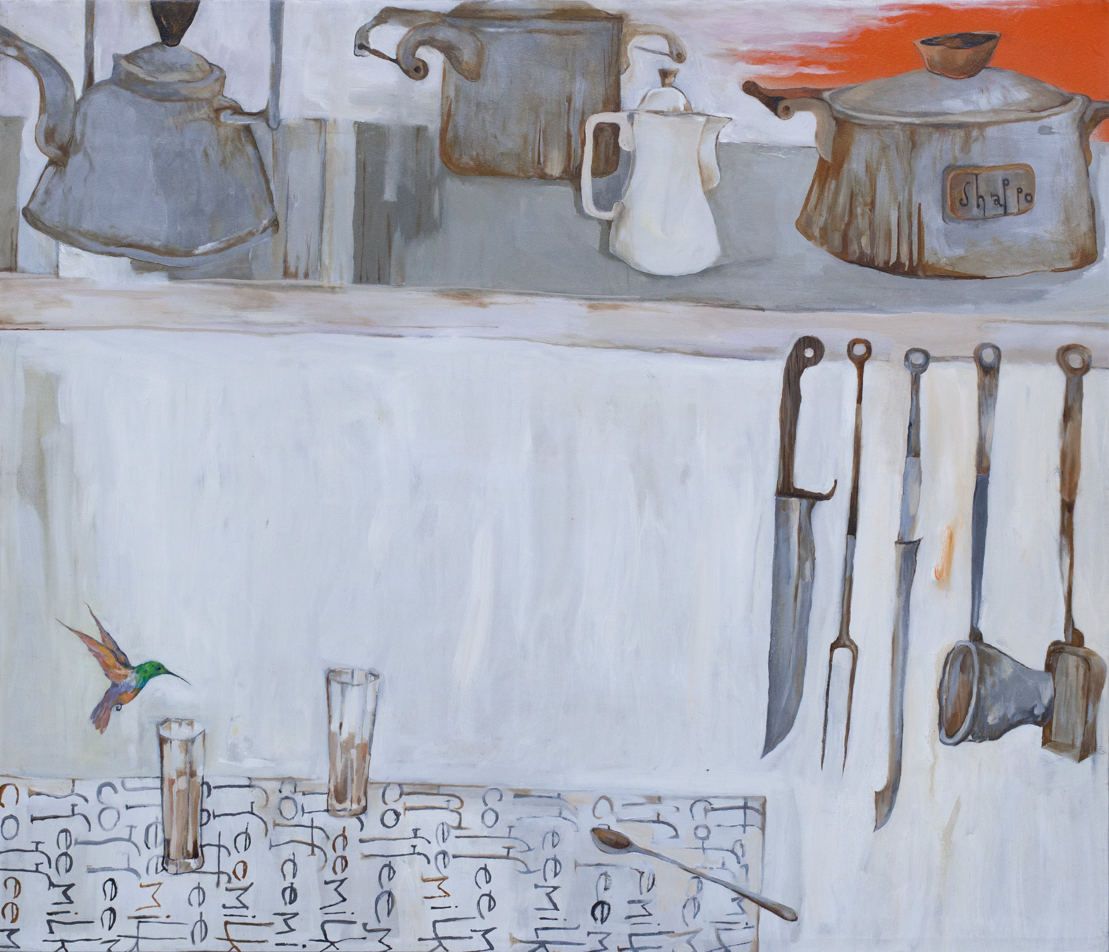 COFFEEMILK. DAWN IN DELHI. canvas. oil. 100X85 cm.