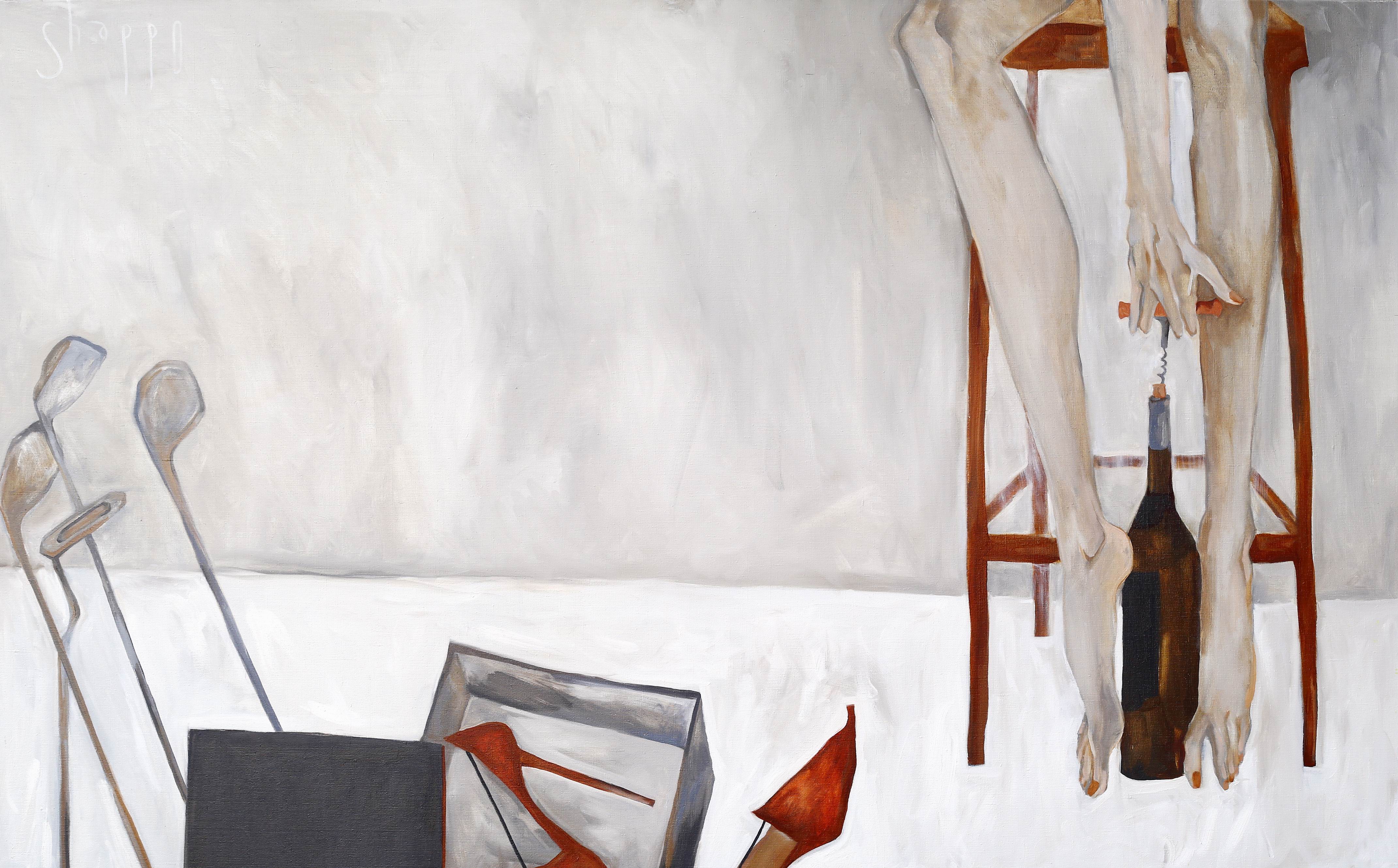 NEW SHOES. canvas. oil. 160X100 cm.